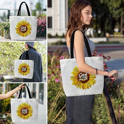 Christian Canvas Tote Bags - color: God Says You Are 2