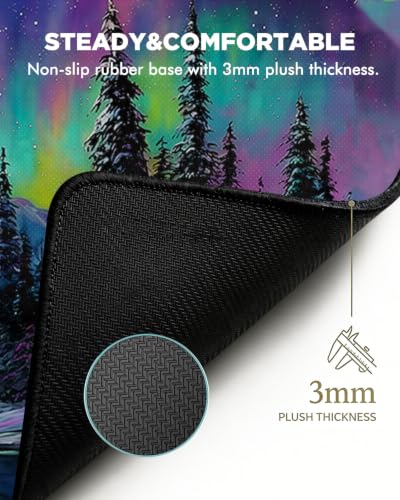 Mouse Pad, Desk Mat, 31.5x11.8in Large Mousepad, Aurora - color: Aurora