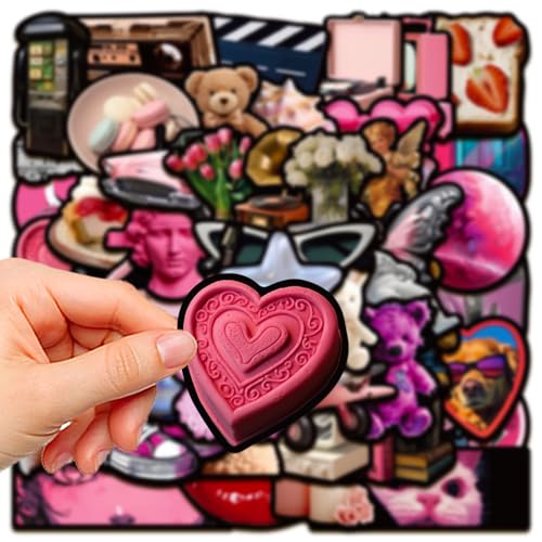 DothRayan 100Pcs Cool Trendy Y2K Stickers, Aesthetic Downtown Girls Stickers Pack for Water Bottle Funny Waterproof Sticker for Teens Adults Vinyl Decals for Laptop Skateboard Party Supplies - color: Downtown Girls B