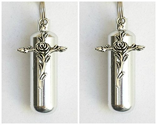 Specialty Products SET of TWO Rose Cross Personal Anointing Oil Holders/Vials - Includes Velvet Pouches and Fill Kit