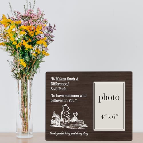 Pooh Bear Quote Teacher Picture Frame, Teacher Appreciation Gifts - color: Believe
