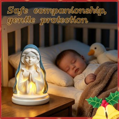Birthday Gifts for Mom,5" Blessed Mother Mary Praying Lamp - color: Pray