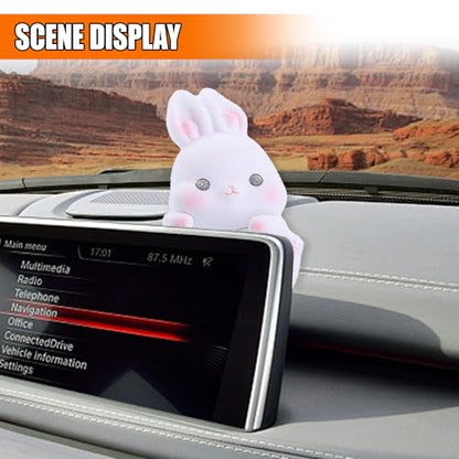 Rabbit Car Dashboard Decoration, Cute Auto Interior Accessories - size: Rabbit