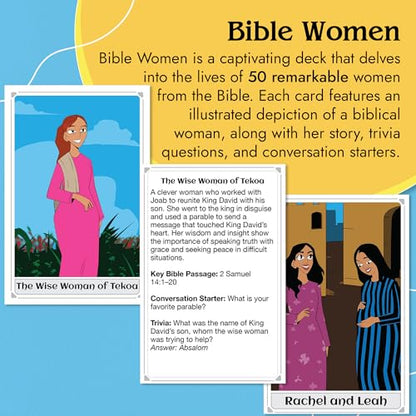 Kulture Games Bible Women - Christian Card Game with 50 Inspiring Bible Stories – Bible Trivia| Bible Trivia | Conversation Starters | Biblical Game - style: Bible Women