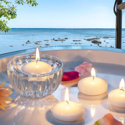 72 Pack 2-Inch Floating Candles - Perfect for Weddings and Events - White - color: 72-White floating