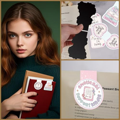 Magnetic Bookmarks for Book Lovers, Cute Book Marks, Bookmark Clips - color: Pink, Book Lovers