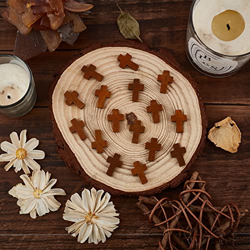 SUNNYCLUE 100Pcs Wood Cross Pendants Natural Wooden Small Cross Charms Pendants for Party Favors Necklace Jewelry Making DIY Craft Handmade Accessories Easter Holiday Christmas Thanksgiving, Camel - color: 100Pcs Brown 22x15mm
