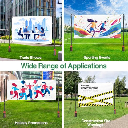 EMART Adjustable Banner Holder, Portable Outdoor Advertising Display Stand