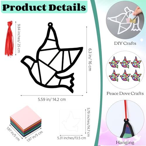 Sinload 24 Pcs Dove Crafts Religious Sunday School Dove Tissue Paper Kit - style: Dove
