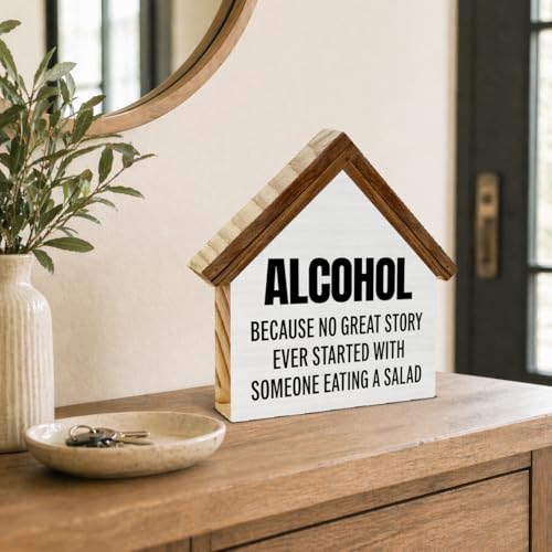 Bar Decorations for Home, Man Cave Decor, Alcohol Because No Great Story - color: alcohol