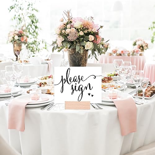Andaz Press Wedding Party Signs, Formal Black and White, 8.5-inch x 11-inch, Please Sign, 1-Pack - color: Please Sign