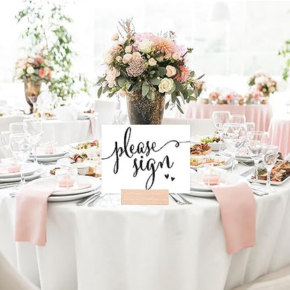Andaz Press Wedding Party Signs, Formal Black and White, 8.5-inch x 11-inch, Please Sign, 1-Pack - color: Please Sign