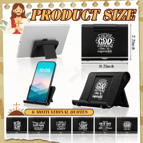 Novabright 24 Pcs Christian Bible Verse Bamboo Phone Stand, Foldable Style - style: Foldable Size