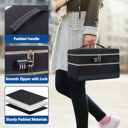 Damero Discreet Bag for Toys, Private Toy Storage Bag Box with Lock