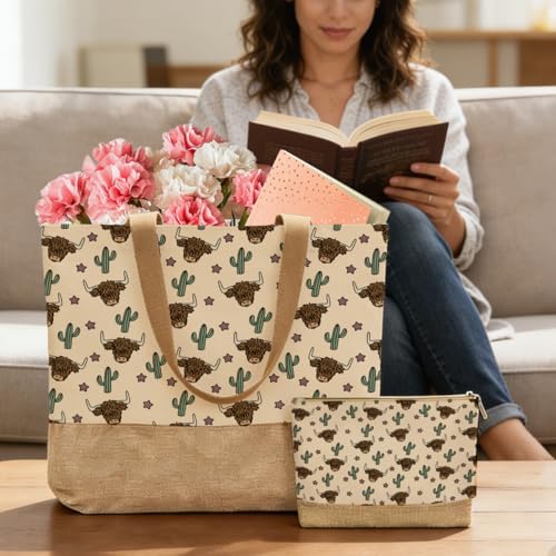 FriendsTote Bag, Funny gift Friend Tote bag, Best friend Makeup Bag, for Women Men Best Friends Birthday Gift - color: Highlandcattle 0155