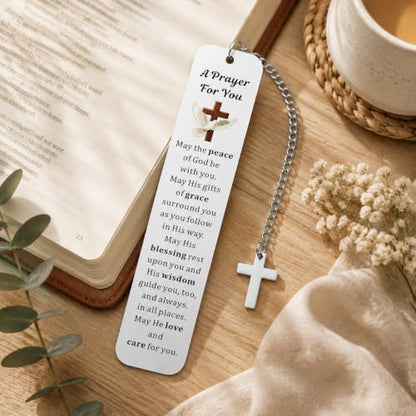 Christian Bookmarks for Women, Bible Bookmarks for Women with Cross Pendant