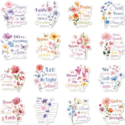 16 Pcs Bible Verse Fridge Magnets - color: 16pcs Bible Verse Floral