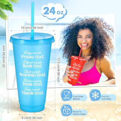 Tioncy 12 Packs Christian Tumblers Bulk for Men Women, Sweet Color - color: Sweet Color