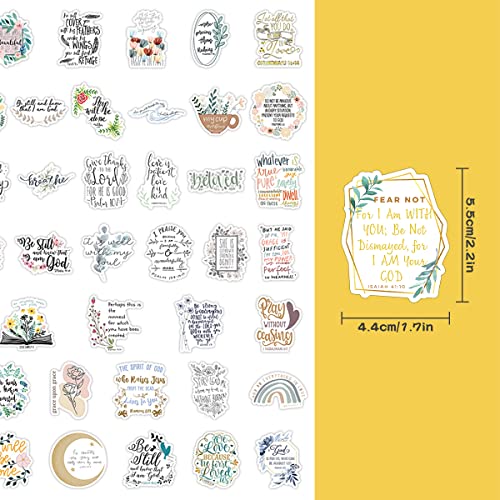 100Pcs Bible Stickers, GLADFRESIT Waterproof Jesus Christian Sticker Bible Verse Sticker Inspirational Decals for Laptop Water Bottles Scrapbooking Luggage