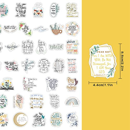 100Pcs Bible Stickers, GLADFRESIT Waterproof Jesus Christian Sticker Bible Verse Sticker Inspirational Decals for Laptop Water Bottles Scrapbooking Luggage