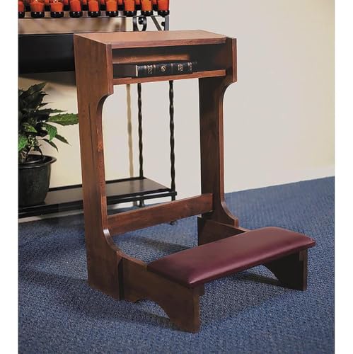 Solid Maple Folding Padded Kneeler, Classic, Walnut Stain