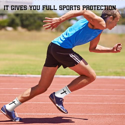 Glitopper 6 Pairs Cross Grip Soccer Socks US 6-13 christian - color: 3 Colors, style: Power