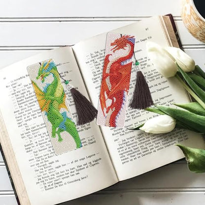 Dragon Diamond Art Bookmarks, Diamond Painting Book Marks for Adults - style: Dragon 01