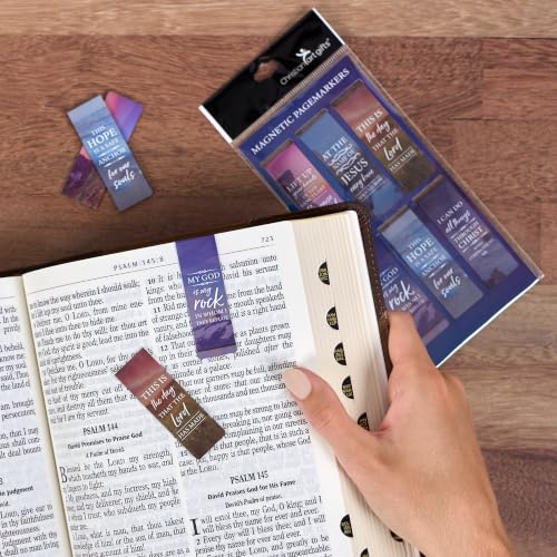 Christian Art Gifts Magnetic Scripture Bookmark Set with Bible Verses - color: Scenic #1