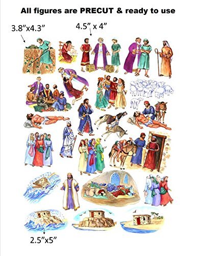 The Parables of Jesus Felt Figures for Flannel Board Bible Stories-precut