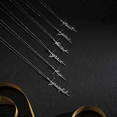 Lcherry Faith Cross Pendant Necklace for Women Religious Christian Jewelry Birthday Christmas Gifts for Women - style: 25-Peace