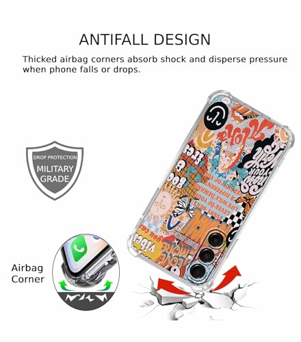 Aesthetic Words Collage Case for Samsung Galaxy A17,Positive Quotes Pattern,Trendy Soft TPU Bumper Case,SA17 - color: Aesthetic Collage, size: Samsung Galaxy A17