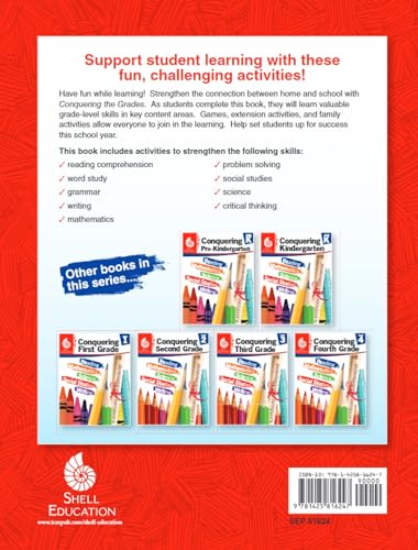 Conquering Fifth Grade, 4-Book Set – Fun Practice Workbook and 3 Reading Books for Kids Ages 11-13 to Prepare for 5th Grade