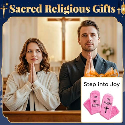 HAPPYPOP Christian Gifts Ideas - Easter Socks, Jesus Serenity Prayer Gifts, Religious Socks