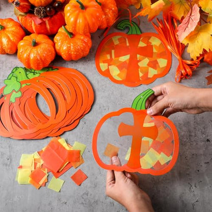 Chiisong 24 Sets Religious Pumpkin Crafts DIY Fall Christian Crafts Kit - style: Religious Pumpkin