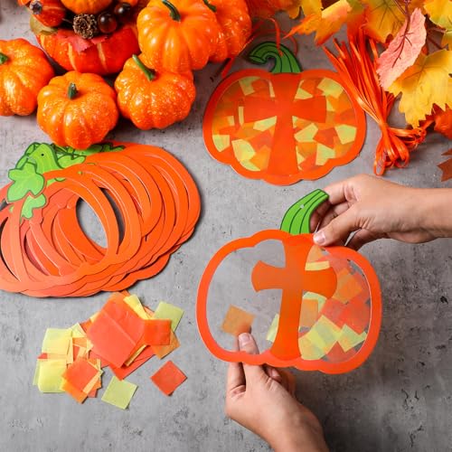 Chiisong 24 Sets Religious Pumpkin Crafts DIY Fall Christian Crafts Kit - style: Religious Pumpkin