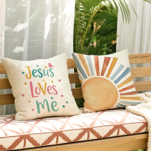 Fahrendom Inspirational Christian Decorative Throw Pillow Covers - color: Christian Quote