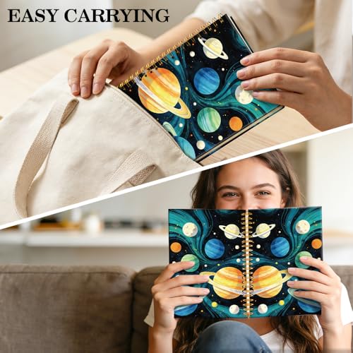 ERHACHAIJIA Celestial Galaxy Line Spiral Notebook Gifts for Student Teacher - color: Starry Sky Blue