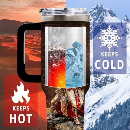 DUUV Armor of God Tumbler 40oz, Insulated Christian Cup Gift for Man Women - color: Armor Of God