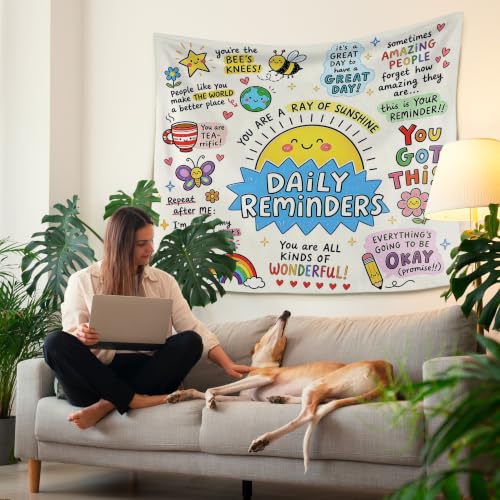 HUGANE Boho Sunshine Daily Reminders Tapestry Wall Decor 50x60 Inch - color: colour-05
