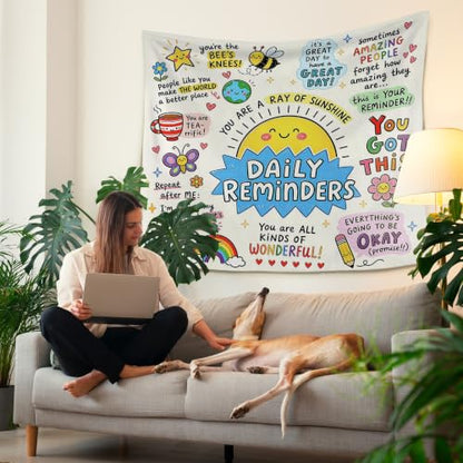 HUGANE Boho Sunshine Daily Reminders Tapestry Wall Decor 50x60 Inch - color: colour-05