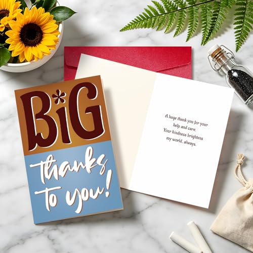 Big Thank You Cards with Envelopes, Funny Thank You Cards for Coworkers - color: DXI#046