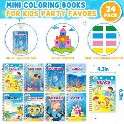 ZMLM 24 Pack Ocean Coloring Books - Birthday Party Favors for Kids 4-8 - style: Ocean