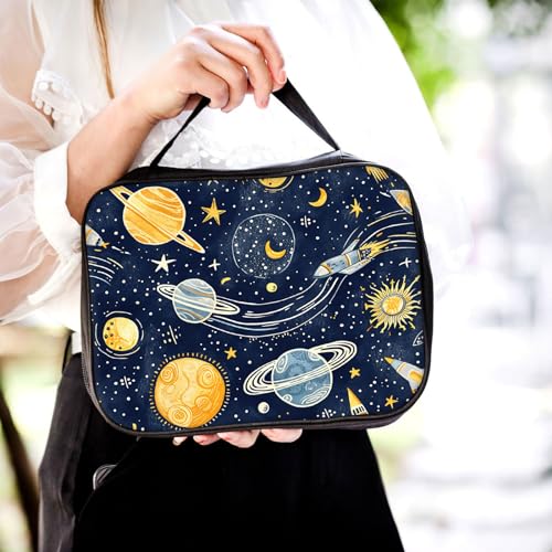 Bible Cover for Women Kids, Bible Carrying Case Church Bag Bible Protective with Zippered Back Pocket, Gift for Adults Lady Women Men, Solar System - color: Solar System