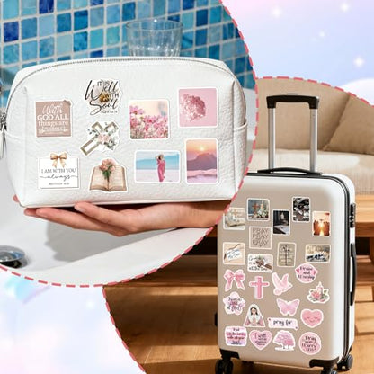 Prayer Board Stickers Supplies - 100 Pcs Inspirational Prayer Vision Board Stickers, Motivational Christian Water Bottle Sticker, Waterproof Vinyl Scrapbook Decals for Laptop Journaling - style: Inspirational Prayer Vision Board