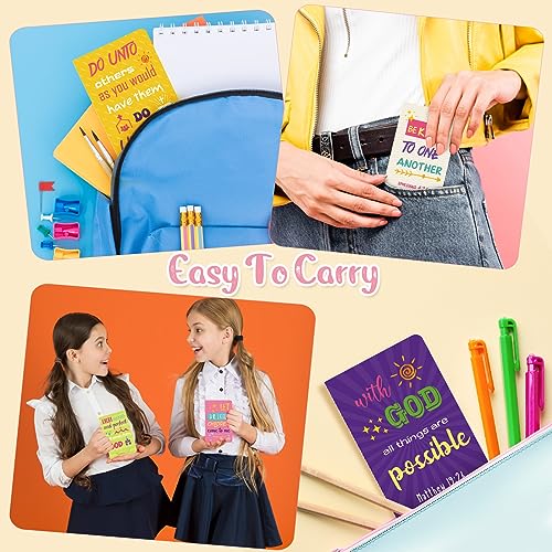 Faccito 24 Pcs Bible Verse Notepads Inspirational Mini Notebook Vbs Small Journal Bulk Religious Motivational Pocket Notepads for Sunday School Church Teacher Gifts (Colorful)