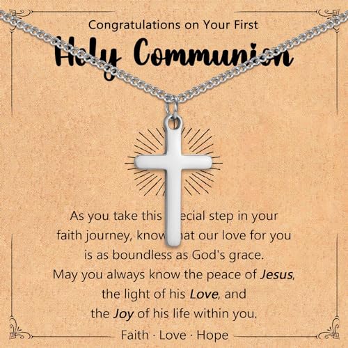 Leyung Baptism Confirmation First Holy Communion Christening Gifts for Boys - color: First Communion
