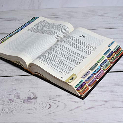 Bible Index Tabs New & Old Testament Tabs Matte Laminated Floral Design, Bible Journaling Supplies - 122 Pcs (Solid Color) - color: Solid Color