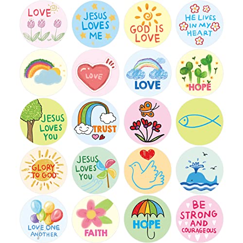 Fancy Land Kid-Drawn Christian Stickers Easter Religious Stickers Kids