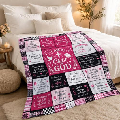 Christian Faith Blanket 50×60in Bible Verse Throw Blanket for Women - color: Christian Blanket-04