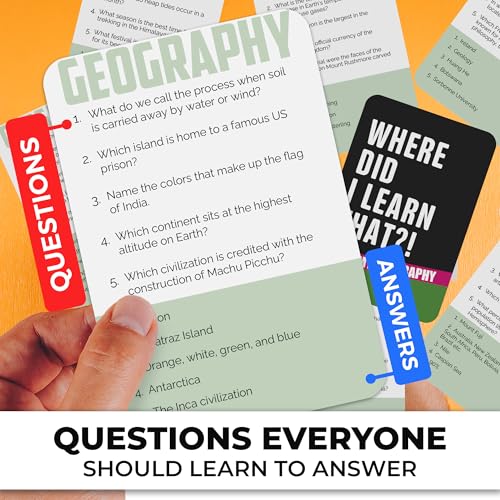 Trivia Card Games for Adults — Family Board Games for Teens and Adults - color: 5. Geography